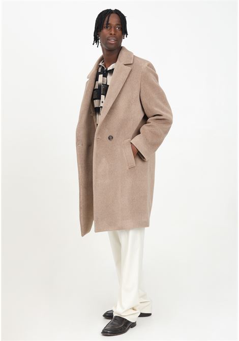 Cappotto beige da uomo con chiusura doppiopetto IM BRIAN | CP30370025